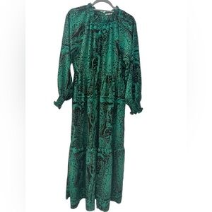 Jodifl Maxi Green and Black Dress Size S